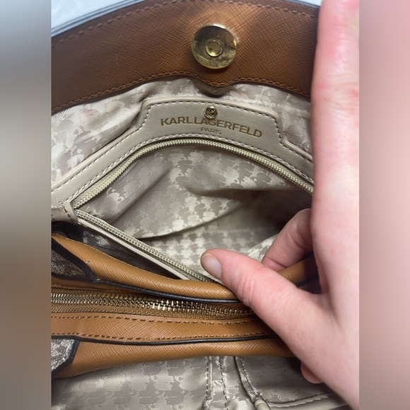 Karl Lagerfeld Shoulder Bag - Designer Purse, Medium in size with Signature Logo - Picture 13 of 15